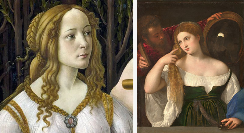 На фото изображено - Образ женщины в искусстве, рис. Женщины в эпоху Возрождения