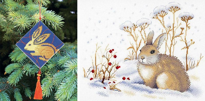 На фото изображено - Новый год – время подарков: что подарить в год Черного Водяного Кролика?, рис. Зайцы