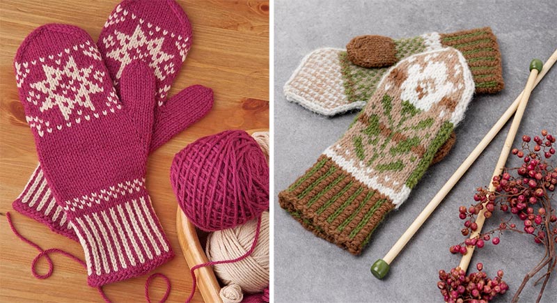 На фото изображено - Утепляемся на зиму: вяжем варежки, носки и шарф, рис. Вязание варежек