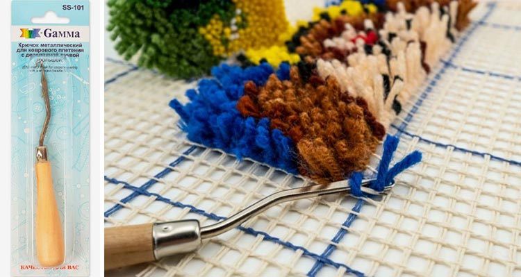 На фото изображено - Ковровая вышивка: руководство для начинающих, рис. Крючок для ковровой вышивки