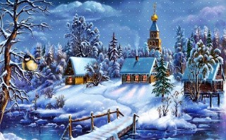 Алмазная вышивка «Зимнее…»