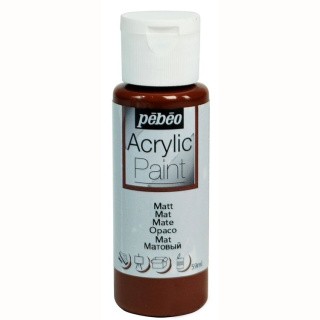 Краска акриловая Pebeo Acrylic Paint декоративная матовая (Шоколад), 59 мл