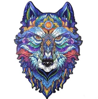 Деревянные пазлы «Волк синий», ВанГогВоМне