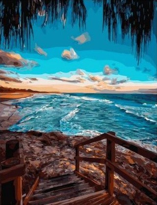 Картина по номерам «Спуск к морю» Картина по номерам «Спуск к морю»