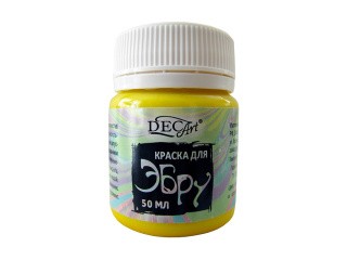 Краска для эбру желтая 50 мл, DecArt®