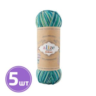 Пряжа ALIZE Superwash Artisan (9001), мультиколор, 5 шт. по 100 г Пряжа ALIZE Superwash Artisan (9001), мультиколор, 5 шт. по 100 г