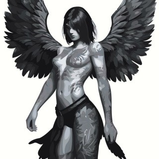 Картина по номерам «Девушка с тату» Картина по номерам «Девушка с тату»