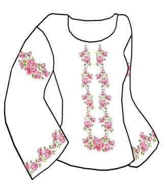 Набор заготовка для вышивания женской рубашки размер 44-56