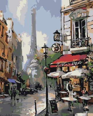 Картина по номерам «Парижская улочка»