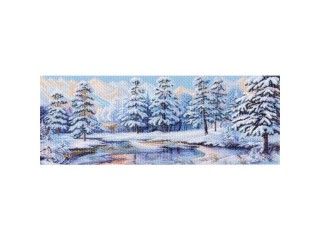 Рисунок на канве «Зимний лес»