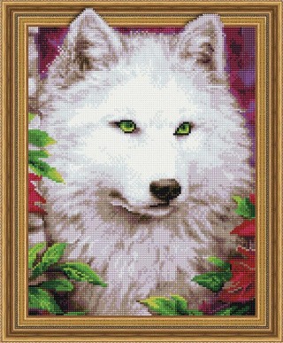 Алмазная вышивка «Белая волчица»