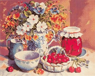 Алмазная вышивка «Вишневое варенье» Алмазная вышивка «Вишневое варенье»