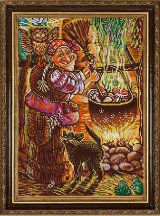 Рисунок на ткани «Кулинар Баба Яга»