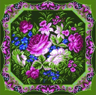Рисунок на ткани «Цветочный коктейль»