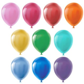 Набор воздушных шаров, 25 см, цвет: ассорти стандарт, 10 шт., BOOMZEE