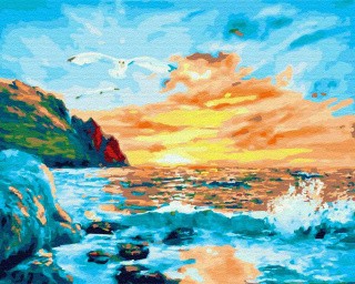 Картина по номерам «Буйное море»