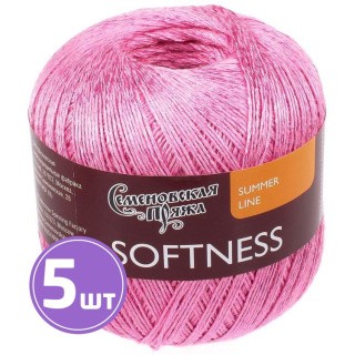 Пряжа Семеновская Softness (30079), ярко-розовый 5 шт. по 100 г