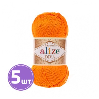 Пряжа ALIZE Diva Silk effekt (120), оранжевый, 5 шт. по 100 г Пряжа ALIZE Diva Silk effekt (120), оранжевый, 5 шт. по 100 г