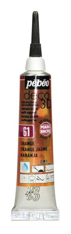 Краска акриловая Pebeo контур deco3D №2, цвет: оранжевый перламутровый, 20 мл