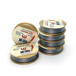 Нить для бисера Lantan 110, жемчужно-серая, 100 м, 1 шт.