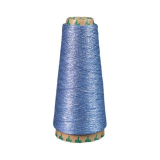 Пряжа бобинная OnlyWe Alluring shine (Аллюринг шайн) (В65), синий с серебристым люрексом, 1 шт., 50 г