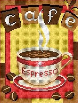 Рисунок на ткани «Чашка кофе»
