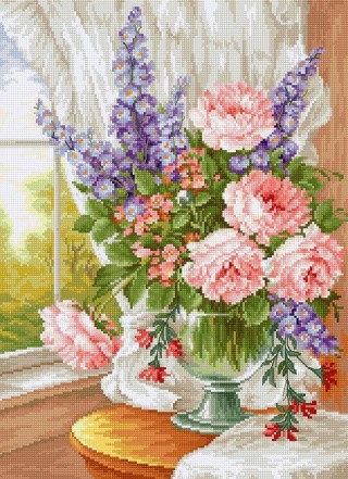 Набор для вышивания «Цветы у окна»