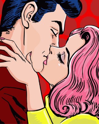 Картина по номерам «Поцелуй. Поп-арт» Картина по номерам «Поцелуй. Поп-арт»