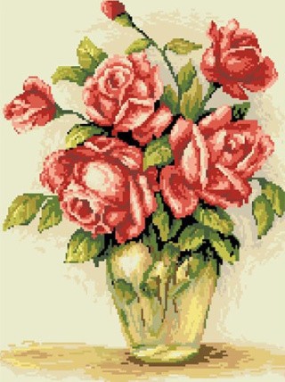 Алмазная вышивка «Нежные розы» Алмазная вышивка «Нежные розы»