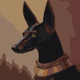 Картина по номерам «Темный пёс»