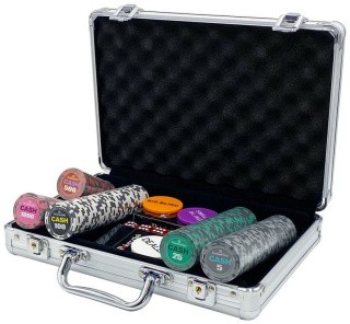 Покерный набор CASH, 200 фишек c номиналом в чемодане