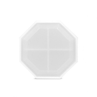 Силиконовый молд Epoxy Master для эпоксидной смолы подстаканник тарелка - восьмиугольник, 11x11 см