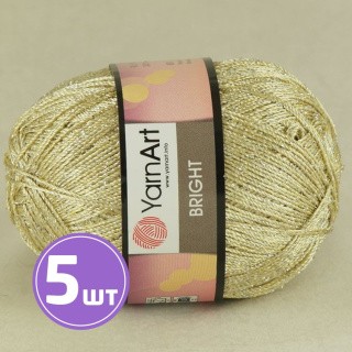 Пряжа YarnArt Bright (121), песочный-серебро, 5 шт. по 90 г Пряжа YarnArt Bright (121), песочный-серебро, 5 шт. по 90 г
