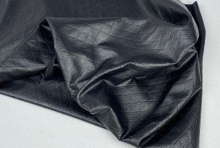 Кожа с перфорацией, 5 м x 143 см, 240 г/м², цвет: черный, TBY