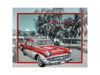 Рисунок на габардине «Buick»
