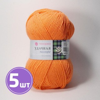 Пряжа Пехорка Удачная (396), настурция, 5 шт. по 100 г Пряжа Пехорка Удачная (396), настурция, 5 шт. по 100 г