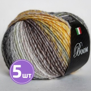 Пряжа SEAM BOOM (67396), бело-серо-коричнево-оранжевый, 5 шт. по 50 г Пряжа SEAM BOOM (67396), бело-серо-коричнево-оранжевый, 5 шт. по 50 г