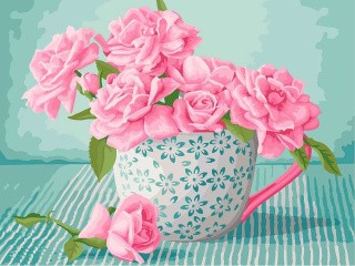 Картина по номерам «Нежный шиповник» Картина по номерам «Нежный шиповник»