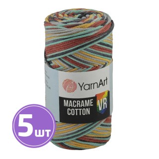 Пряжа YarnArt Macrame Cotton VR (Макраме Коттон ВР) (925), мультиколор, 5 шт. по 250 г