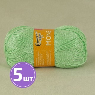 Пряжа Семеновская пряжа Mone (34628), светло-зеленый+В_х1, 5 шт. по 100 г Пряжа Семеновская пряжа Mone (34628), светло-зеленый+В_х1, 5 шт. по 100 г