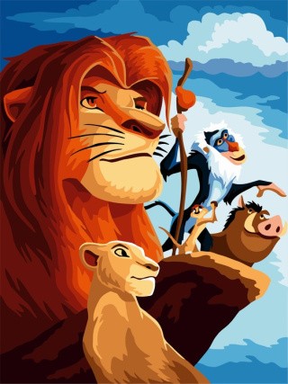Картина по номерам «Король Лев»