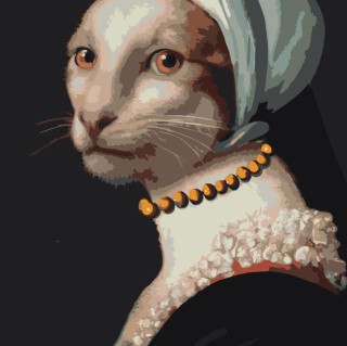 Картина по номерам «Исторический портрет кошки»