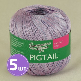 Пряжа Семеновская Pigtail (16985), розовый-аква 5 шт. по 100 г Пряжа Семеновская Pigtail (16985), розовый-аква 5 шт. по 100 г