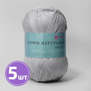 Пряжа Пехорка Хлопок натуральный (059), мышонок, 5 шт. по 100 г Пряжа Пехорка Хлопок натуральный (059), мышонок, 5 шт. по 100 г