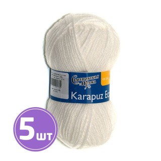 Пряжа Семеновская Karapuz Eco (179), белый 5 шт. по 50 г Пряжа Семеновская Karapuz Eco (179), белый 5 шт. по 50 г