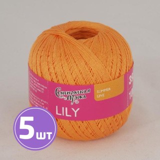 Пряжа Семеновская Lily (154), абрикос 5 шт. по 100 г Пряжа Семеновская Lily (154), абрикос 5 шт. по 100 г