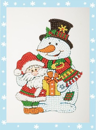 Алмазная вышивка «Дед Мороз и Снеговик»