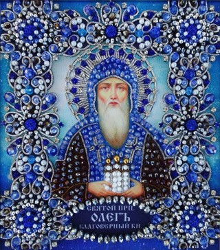 Набор для вышивания хрустальными камнями «Святой Олег»