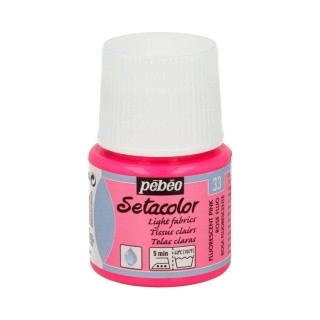 Краска для светлых тканей Setacolor PEBEO, цвет: розовый флуоресцентный, 45 мл