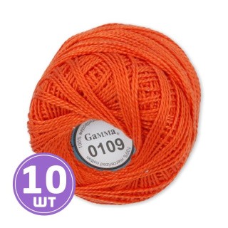 Пряжа Gamma Ирис (0109), морковный, 10 шт. по 10 г